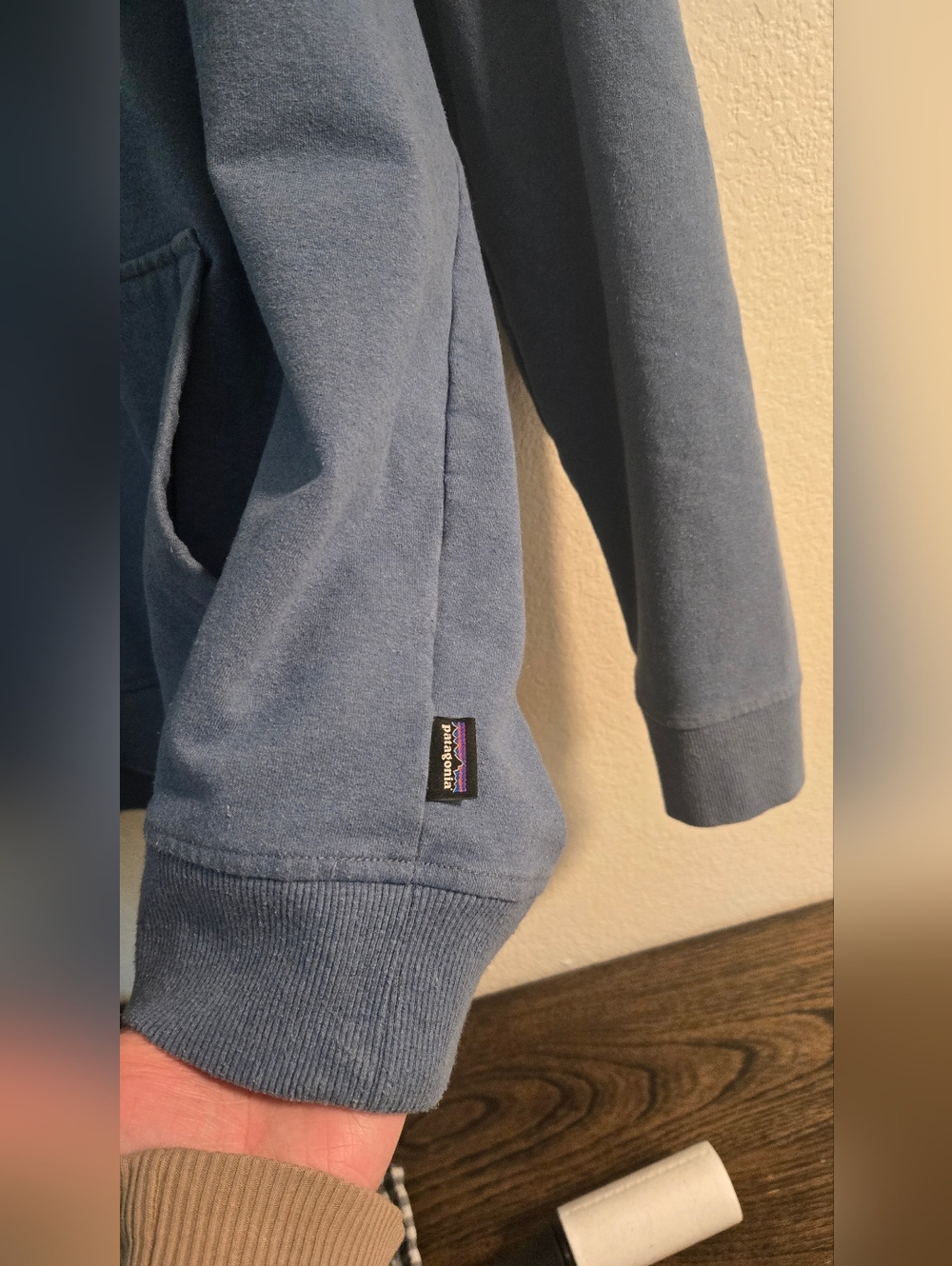 M's Line Logo Ridge Uprisal Hoody in Blue - Picture 3 of 6